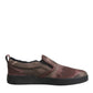 Dolce & Gabbana Multicolor Cotton Low Top Slip On Men Sneakers Shoes