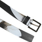 Dolce & Gabbana Multicolor PVC Floral Silver Buckle Men Belt