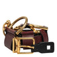 Dolce & Gabbana Brown Key Ring Clip Attachments Buckle Belt