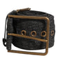 Dolce & Gabbana Grey Fabric Logo Plate Metal Brass Buckle Belt