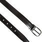 Dolce & Gabbana Black Classic Leather Silver-Tone Buckle Belt