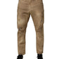 Dolce & Gabbana Beige Cotton Loose Tattered Men Denim Jeans