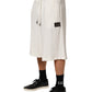 Dolce & Gabbana White Cotton Logo Plaque Men Bermuda Shorts