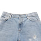 Dolce & Gabbana Blue Cotton Distressed Denim Bermuda  Shorts