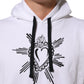 Dolce & Gabbana White Sacred Heart Hooded Sweatshirt Sweater