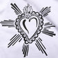 Dolce & Gabbana White Sacred Heart Hooded Sweatshirt Sweater