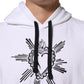 Dolce & Gabbana White Sacred Heart Hooded Sweatshirt Sweater