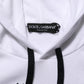 Dolce & Gabbana White Sacred Heart Hooded Sweatshirt Sweater