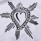 Dolce & Gabbana White Sacred Heart Hooded Sweatshirt Sweater