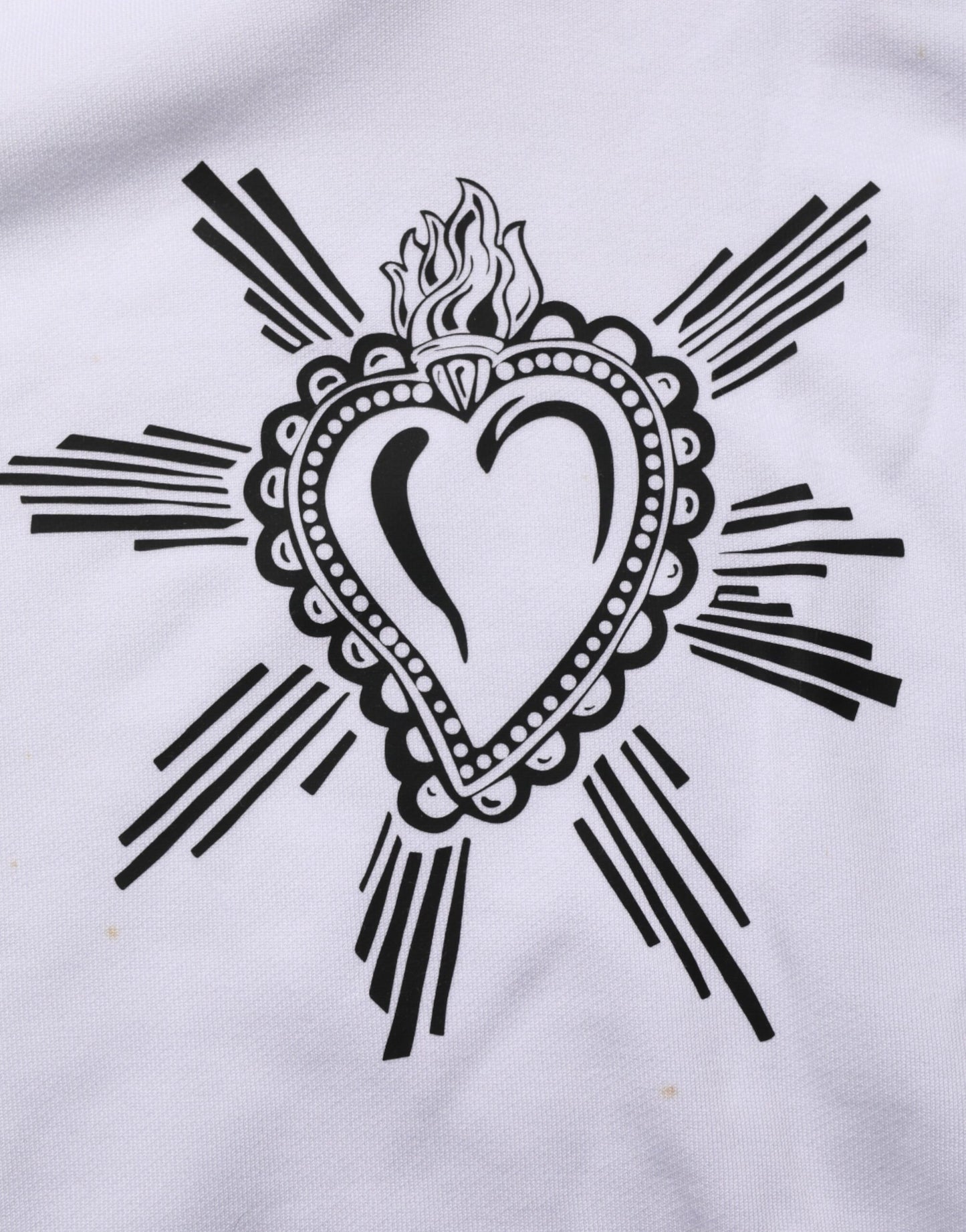 Dolce & Gabbana White Sacred Heart Hooded Sweatshirt Sweater