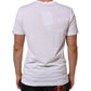 Dolce & Gabbana White Logo Print Cotton Crew Neck T-shirt