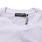 Dolce & Gabbana White Logo Print Cotton Crew Neck T-shirt