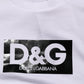 Dolce & Gabbana White Logo Print Cotton Crew Neck T-shirt