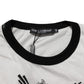 Dolce & Gabbana White Sacred Heart Cotton Crew Neck T-shirt