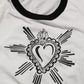 Dolce & Gabbana White Sacred Heart Cotton Crew Neck T-shirt
