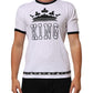 Dolce & Gabbana White Cotton Crown King Embroidery T-shirt