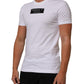 Dolce & Gabbana White Cotton Logo Print Crew Neck Men T-shirt