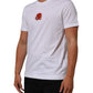 Dolce & Gabbana White Cotton DG Love Patch Crew Neck T-shirt