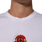 Dolce & Gabbana White Cotton DG Love Patch Crew Neck T-shirt