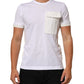 Dolce & Gabbana White Cotton Pocket Crew Neck Men Tee T-shirt
