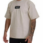Dolce & Gabbana Ivory Cotton Ivory Printed Crewneck