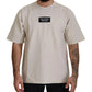 Dolce & Gabbana Ivory Cotton Ivory Printed Crewneck