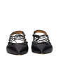 Moschino Black Leather Flats