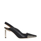 Off-White Black Leather High Heel Pumps