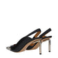 Off-White Black Leather High Heel Pumps