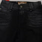 John Galliano Black Washed High Waist Flared Denim Casual Pants Jeans