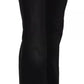 John Galliano Black Washed High Waist Flared Denim Casual Pants Jeans