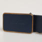 Dolce & Gabbana Blue Leather Classic Metal Logo Buckle Belt