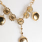Dolce & Gabbana Gold Crystal Clock Pendant Statement Jewelry Necklace