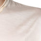 Dolce & Gabbana Off White Silk Henley Short Sleeves T-Shirt