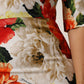 Dolce & Gabbana Multicolor Floral Print Viscose Sheath Dress