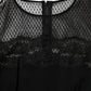 Dolce & Gabbana Black Floral Lace Trim Sheath A-line Dress