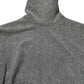 Dolce & Gabbana Gray Nylon Bodycon Sheath Long Sleeves Dress