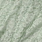 Dolce & Gabbana Mint Green Floral Lace Trim Midi Dress