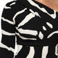 Dolce & Gabbana Black White One Shoulder High Slit Mini Dress