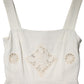 Dolce & Gabbana White Floral Lace Sleeveless Midi Dress