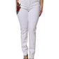 Dolce & Gabbana White GIRLY Floral Embroidery Denim Jeans