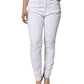 Dolce & Gabbana White AUDREY Cotton Logo Skinny Denim Jeans