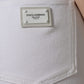 Dolce & Gabbana White AUDREY Cotton Logo Skinny Denim Jeans