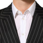Dolce & Gabbana Black Stripes SICILIA 1 Button Suit Blazer
