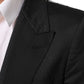 Dolce & Gabbana Black Cotton 2 Buttons Suit Jacket Blazer