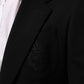 Dolce & Gabbana Black Viscose 2 Buttons Suit Jacket Blazer