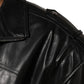 Dolce & Gabbana Black Leather Full Zip Biker Blouson Jacket