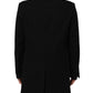 Dolce & Gabbana Black Wool Buttoned Men Trench Coat Jacket