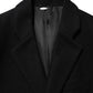 Dolce & Gabbana Black Wool Buttoned Men Trench Coat Jacket