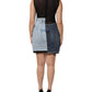 Dolce & Gabbana Blue Nylon Patchwork Denim Sheath Mini Dress